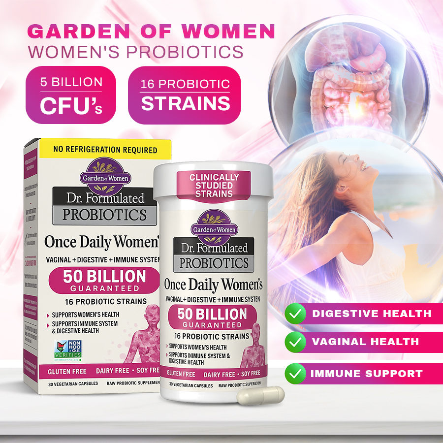 Garden of Women Women's Probiotics (50 Billion CFU, 16 Strains)