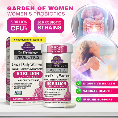 Garden of Women Women's Probiotics (50 Billion CFU, 16 Strains)