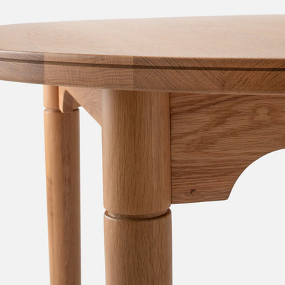 Oak round dining table