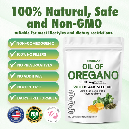 Seurico™ Oil of Oregano with Black Seed oil 2 in 1 softgels